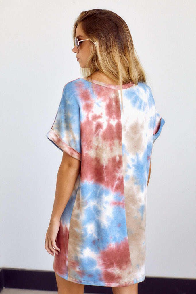 SALE - Hendrix Tie Dye T-Shirt Dress - fab'rik