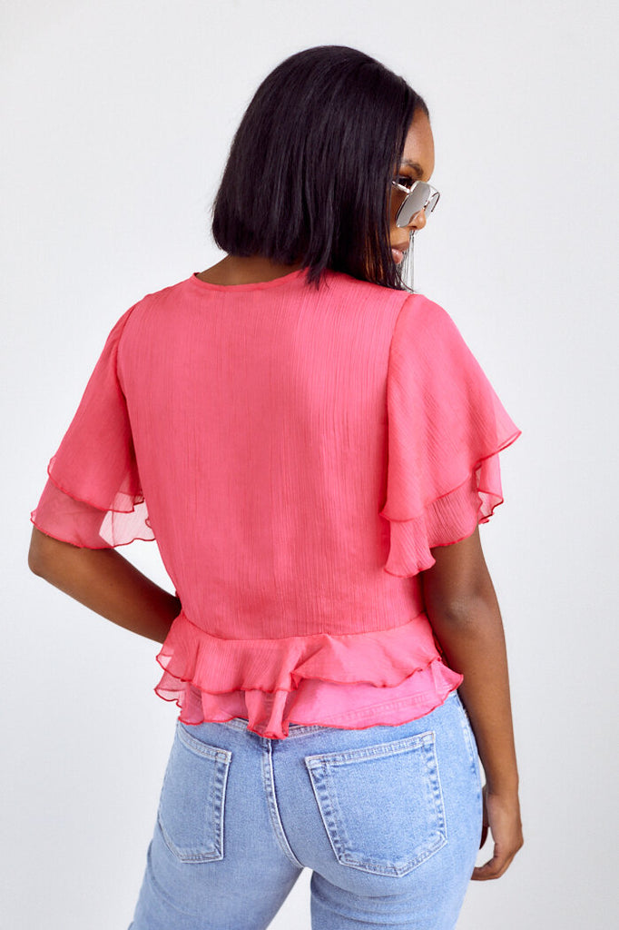 SALE - Kempsey Ruffle Detail Blouse - fab'rik