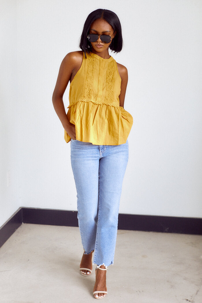 SALE - Leona Hi Low Sleeveless Top - fab'rik