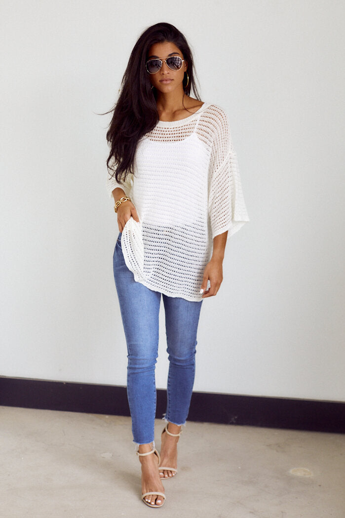 Preorder Emine Open Knit Sweater - fab'rik