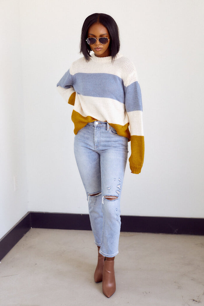 Linette Stripe Sweater - fab'rik