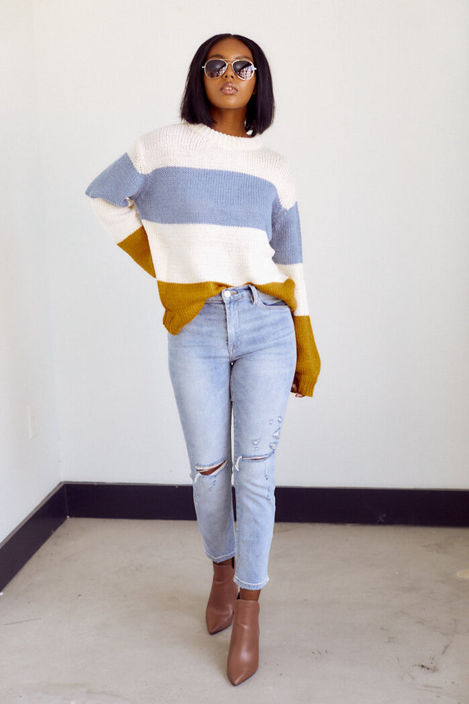 Linette Stripe Sweater - fab'rik