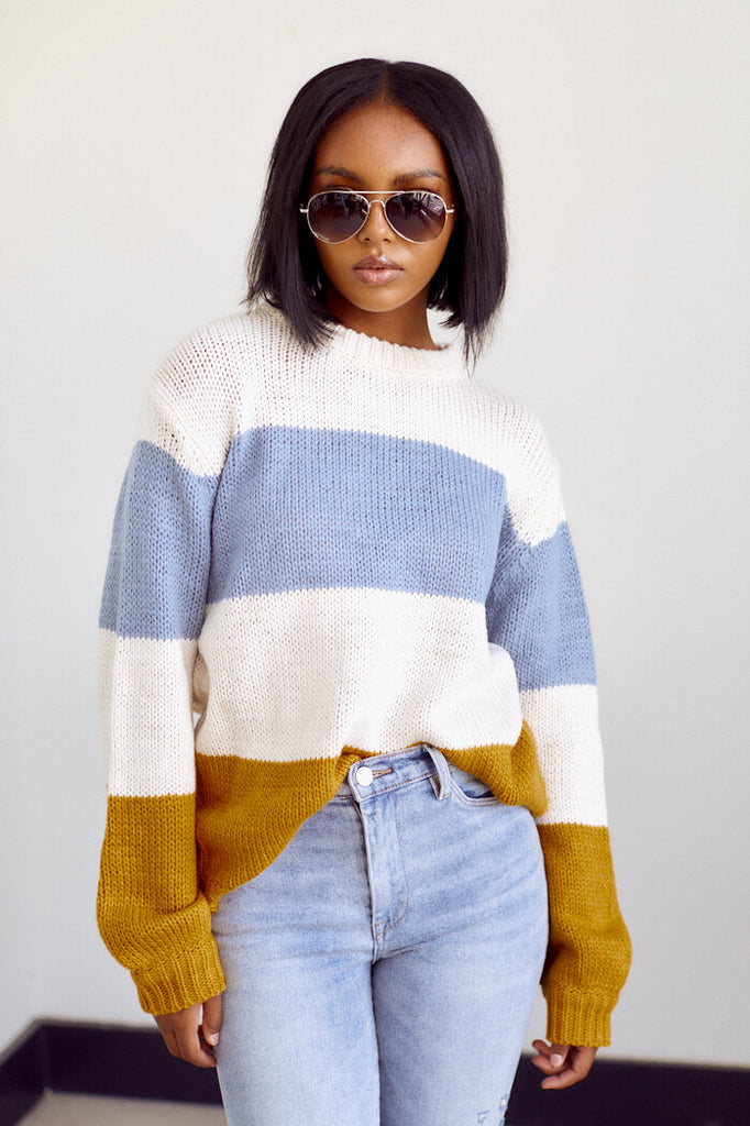 Linette Stripe Sweater - fab'rik