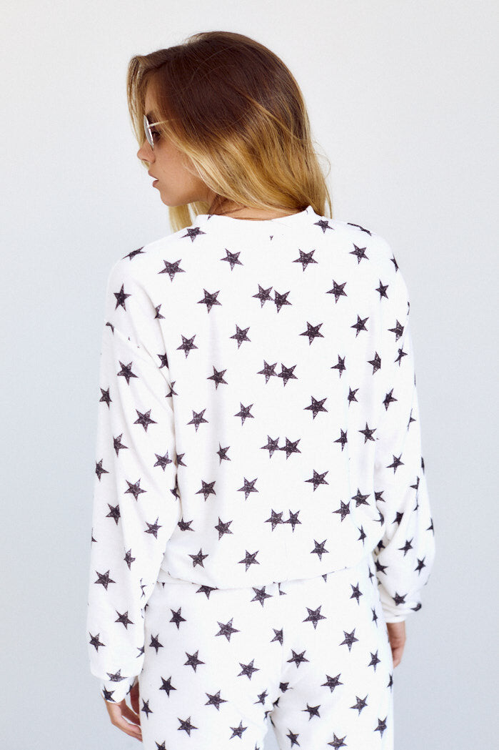 SALE - Ashmore Star Print Sweatshirt - fab'rik
