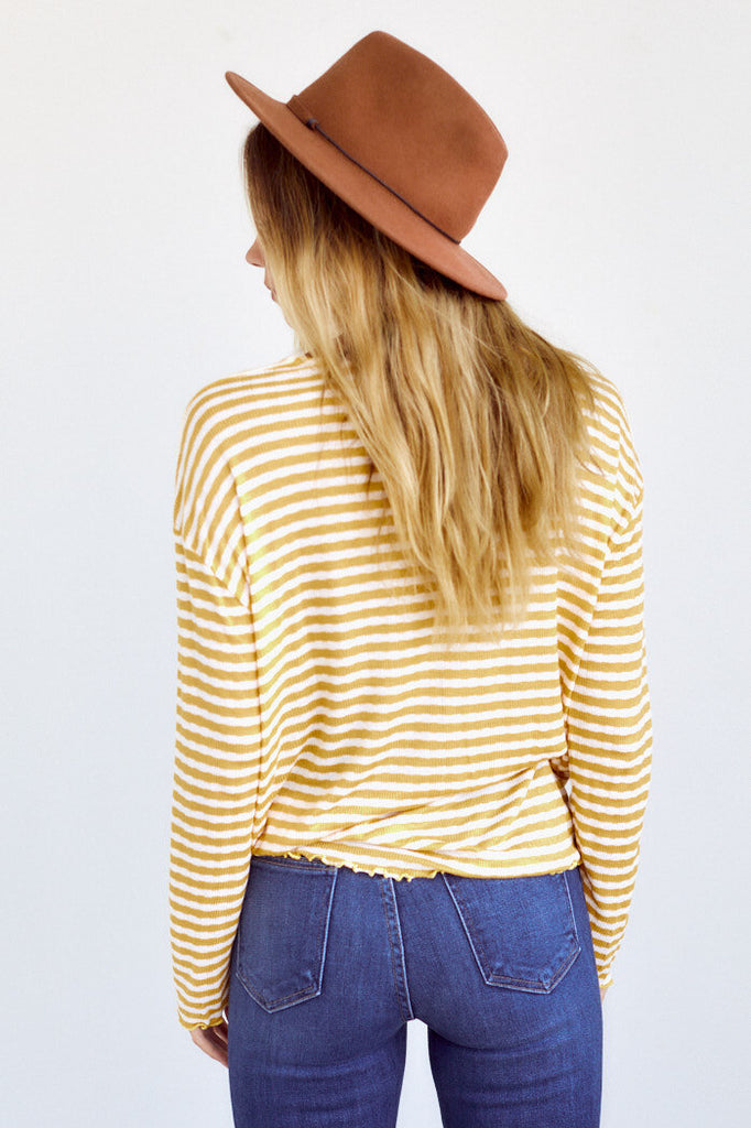 SALE - Mellencamp Wrap Style Stripe Top - fab'rik
