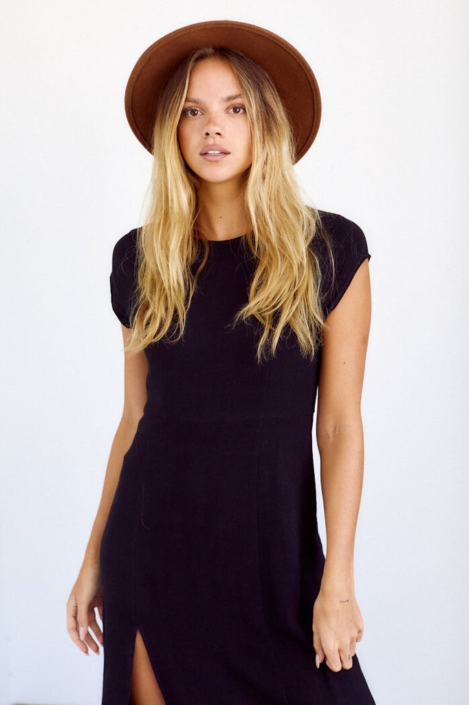SALE - Louisa Short Sleeve Midi Dress - fab'rik