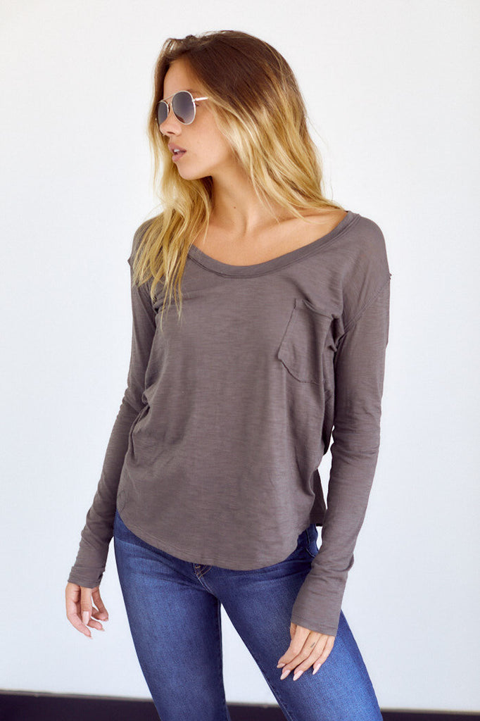 SALE - Kepler Long Sleeve Pocket Tee - fab'rik