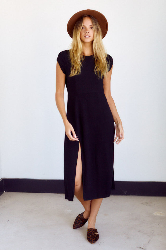 SALE - Louisa Short Sleeve Midi Dress - fab'rik