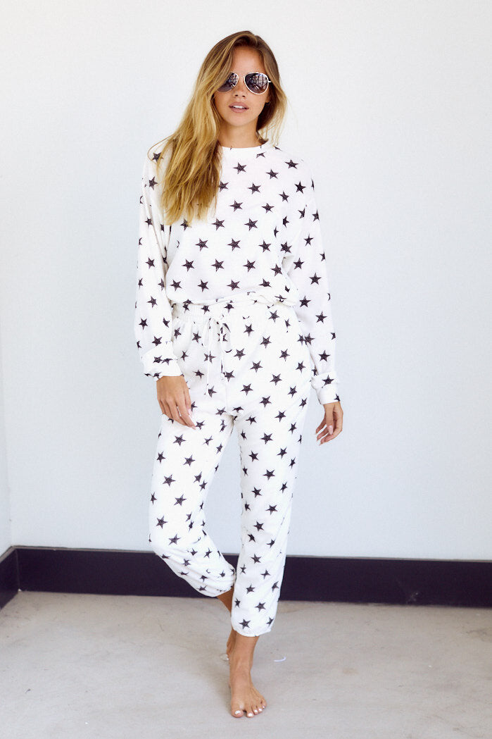 SALE - Ashmore Star Print Sweatshirt - fab'rik
