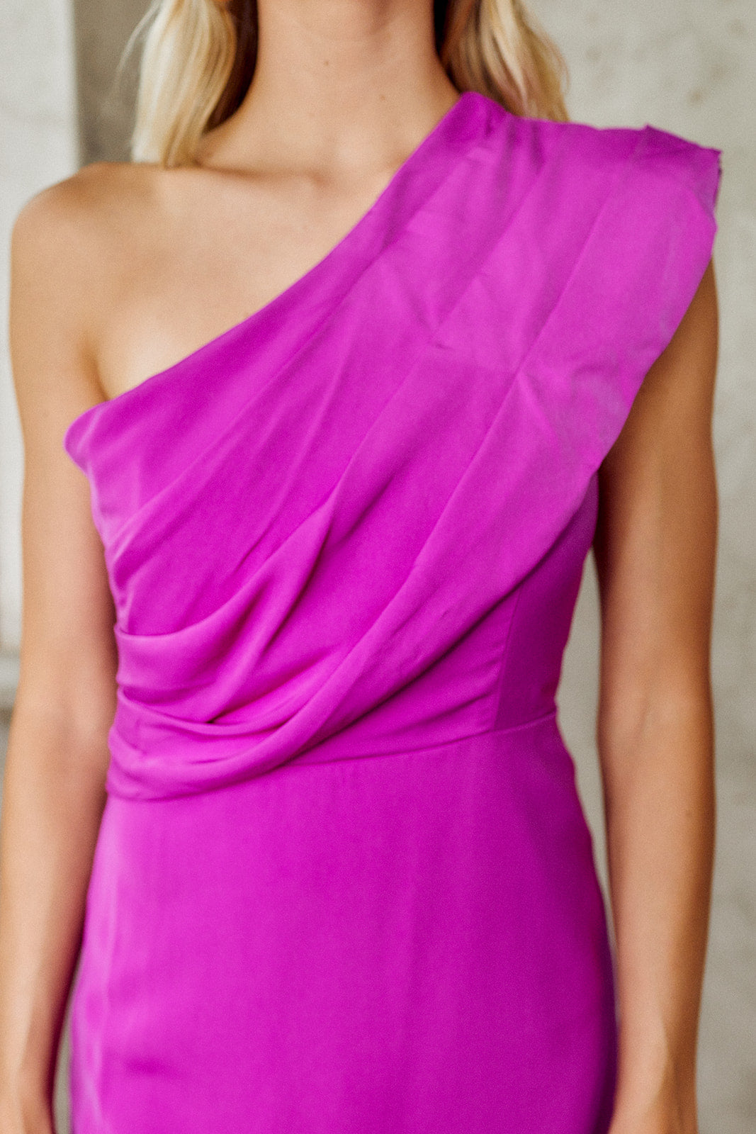 SALE - Delphine Draped One Shoulder Dress - fab'rik