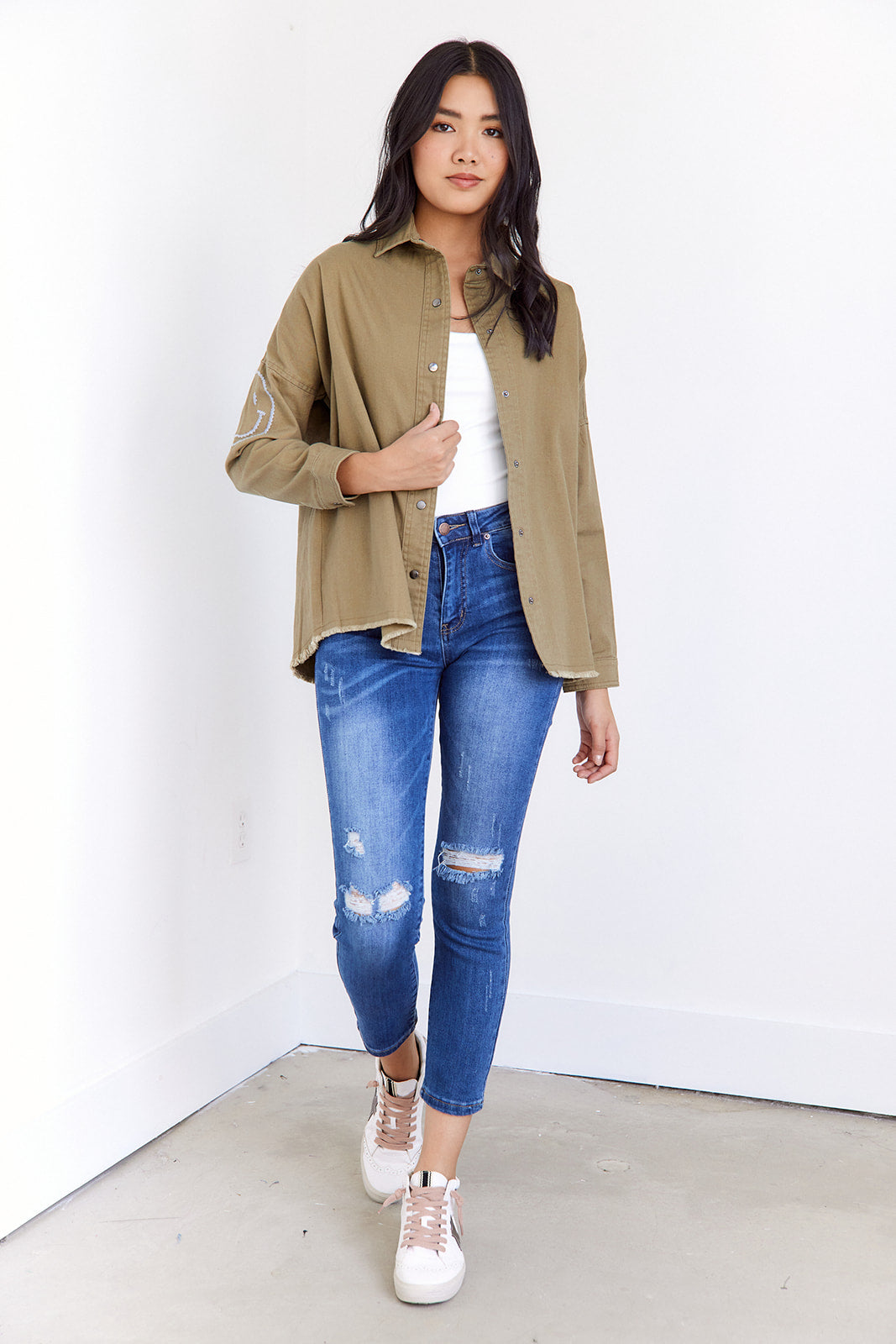 Marsha Smiley Embroidered Jacket - fab'rik
