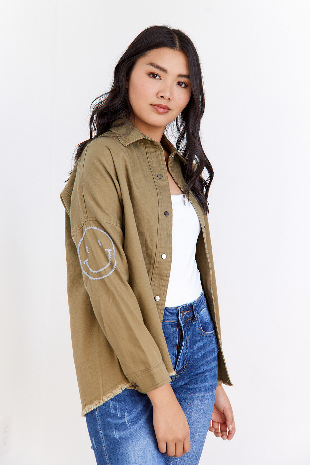 Marsha Smiley Embroidered Jacket - fab'rik