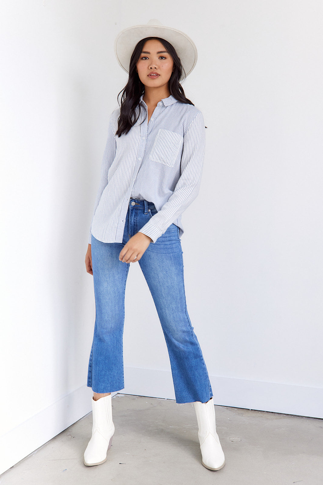 Lane Striped Button Down Shirt - fab'rik