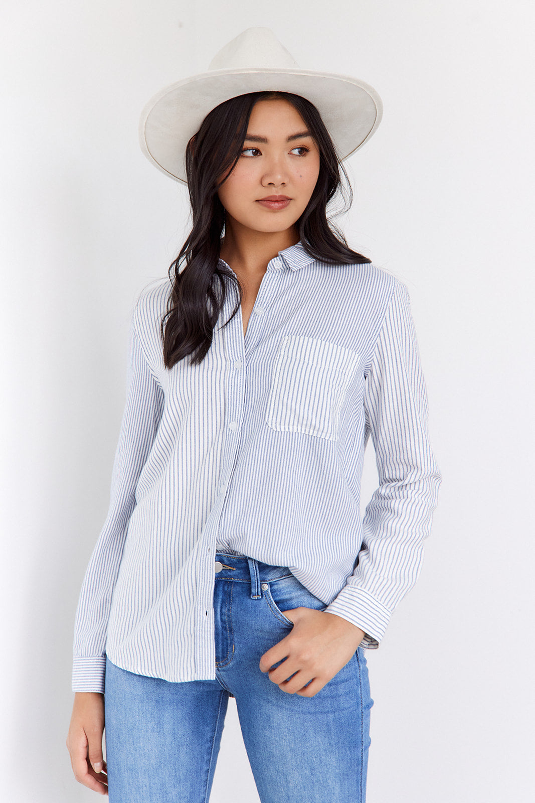 Lane Striped Button Down Shirt - fab'rik