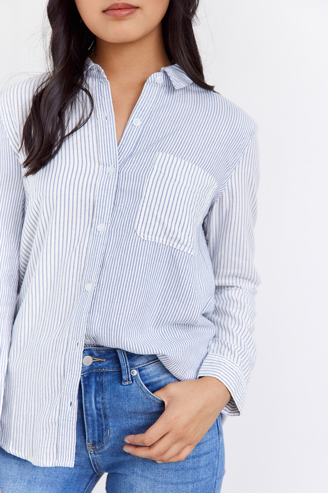 Lane Striped Button Down Shirt - fab'rik