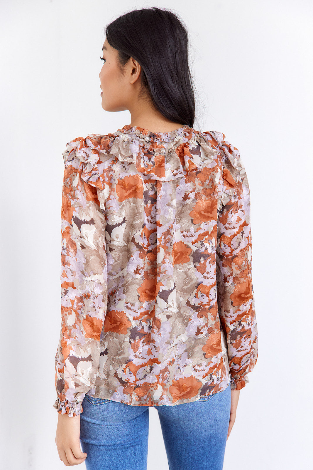 Keira Printed Ruffle Blouse - fab'rik
