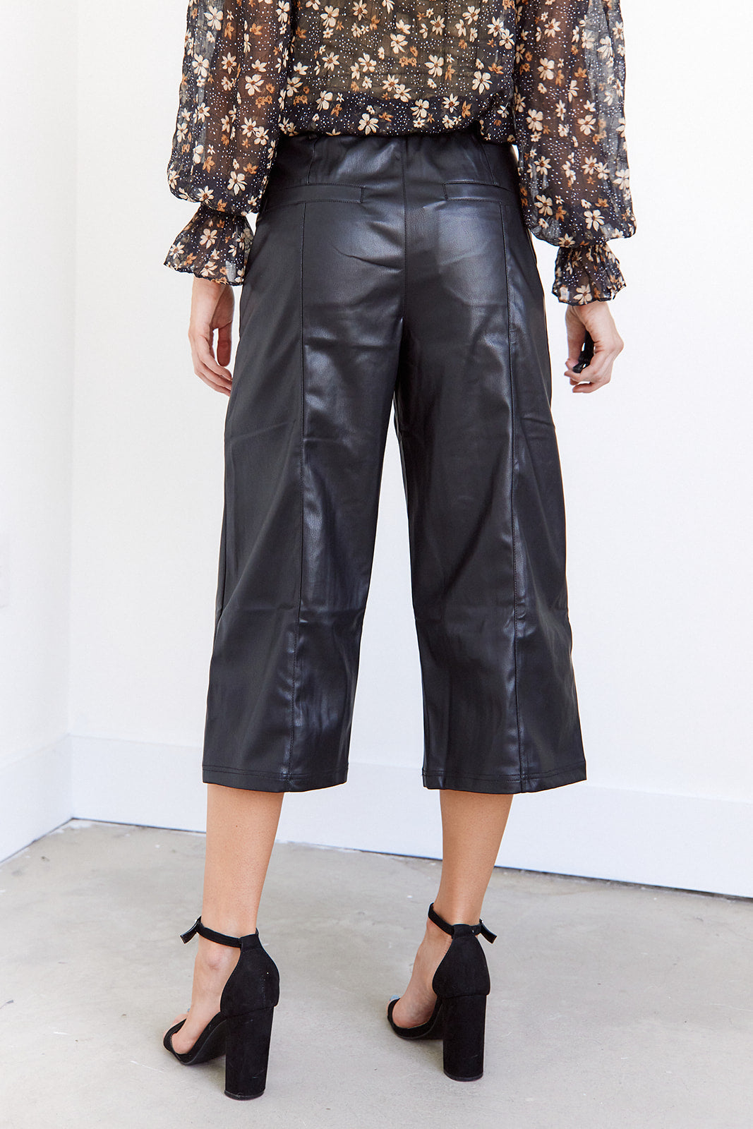 Kaydee Leather Wide Leg Pant - fab'rik