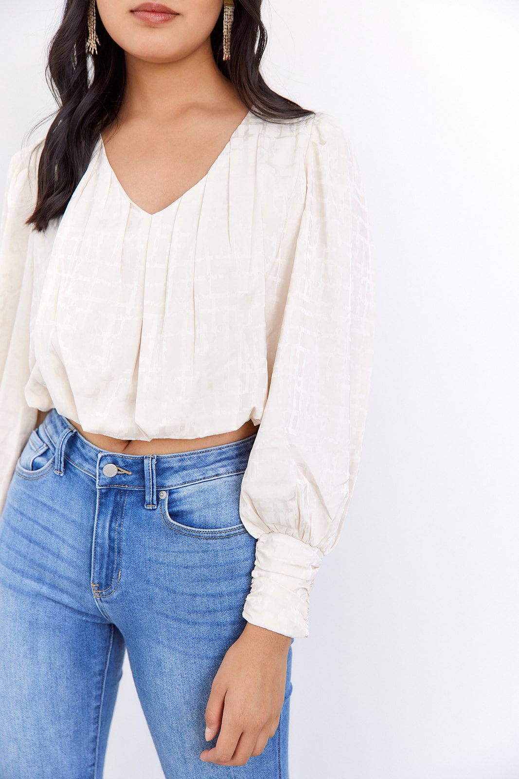 Athena V Neck Blouse - fab'rik