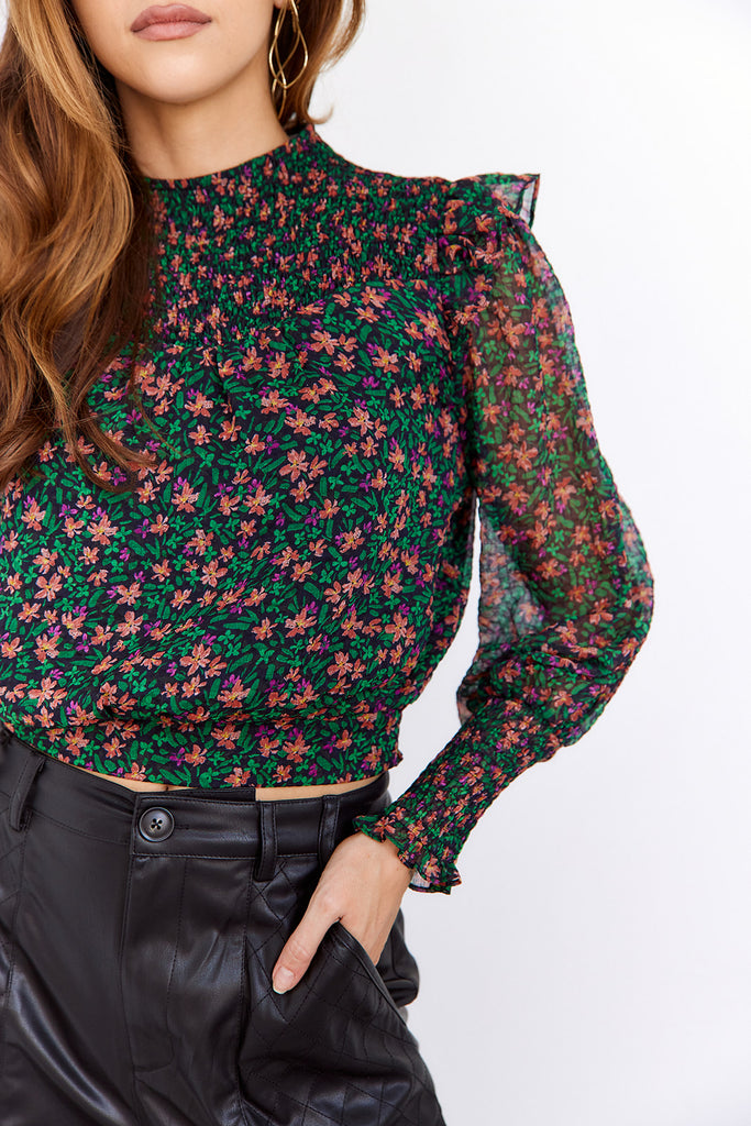 Reece Floral Smocked Top - fab'rik