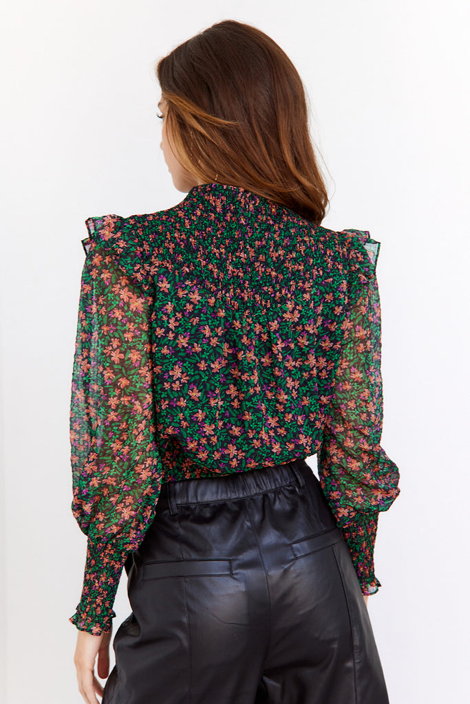 Reece Floral Smocked Top - fab'rik