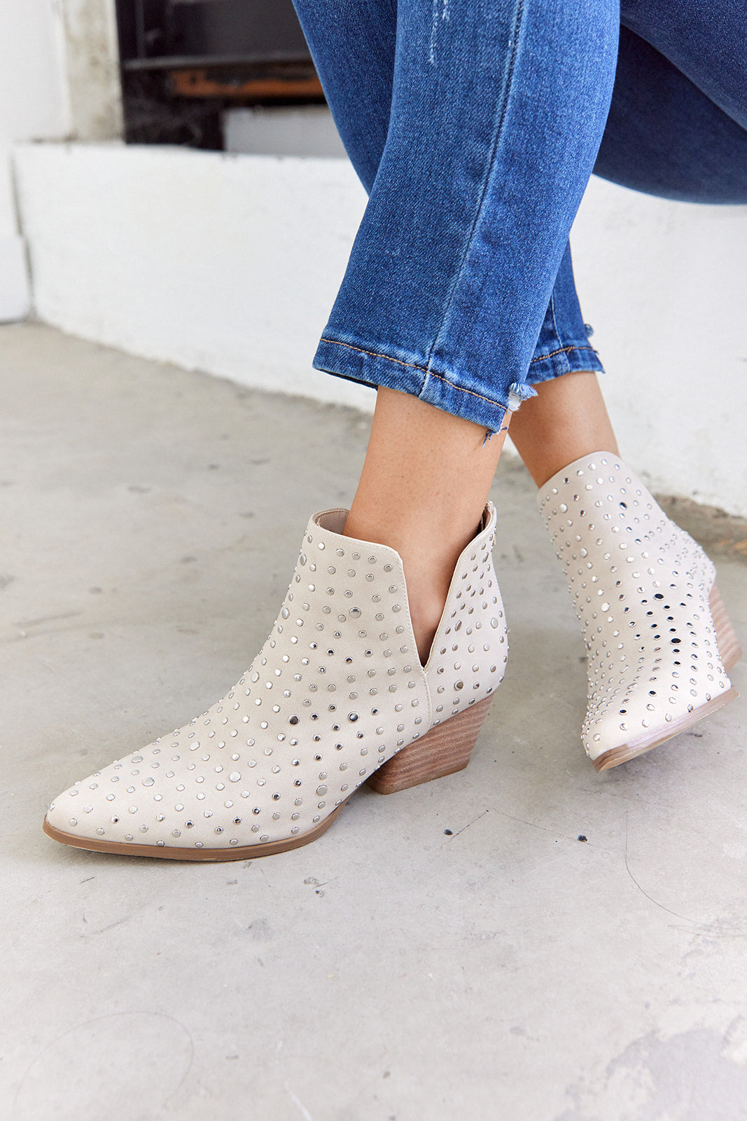 Yasime Studded Ankle Bootie - fab'rik
