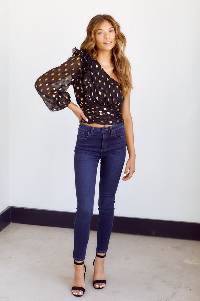 SALE - Portlyn One Shoulder Blouse - fab'rik
