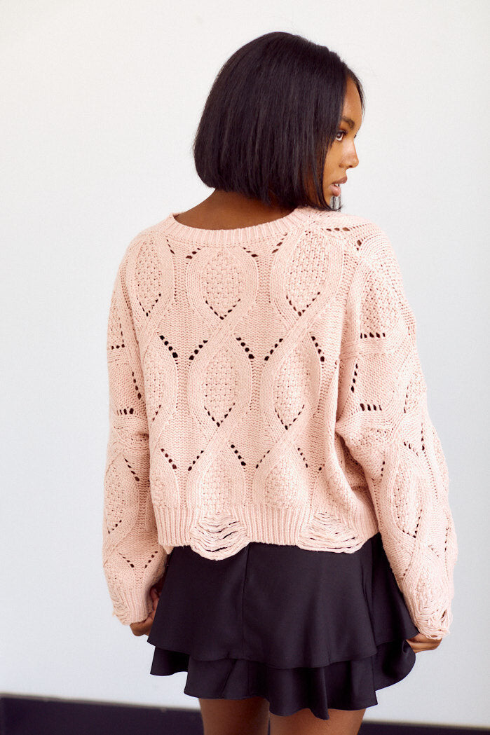 SALE - Province Distressed Detail Sweater - fab'rik
