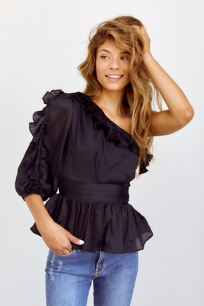 Marengo One Shoulder Blouse - fab'rik