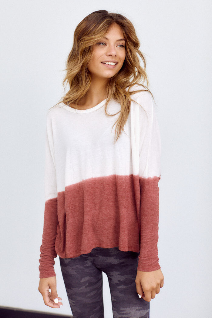 SALE - Leona Ombre Long Sleeve Tee - fab'rik