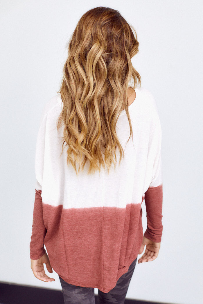 SALE - Leona Ombre Long Sleeve Tee - fab'rik