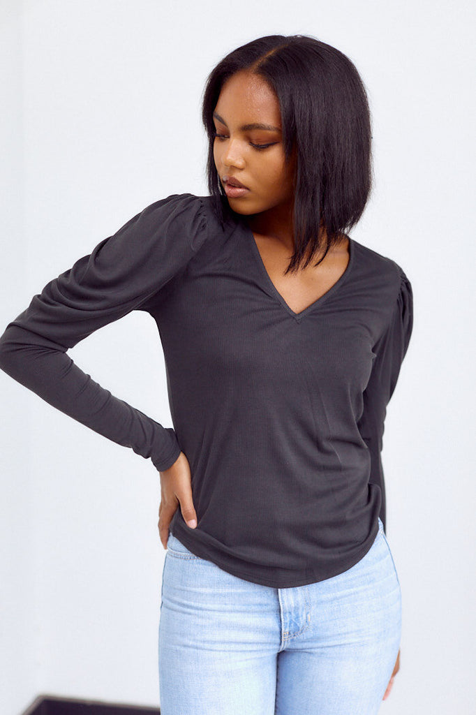 SALE - Annie Puff Sleeve Top - fab'rik