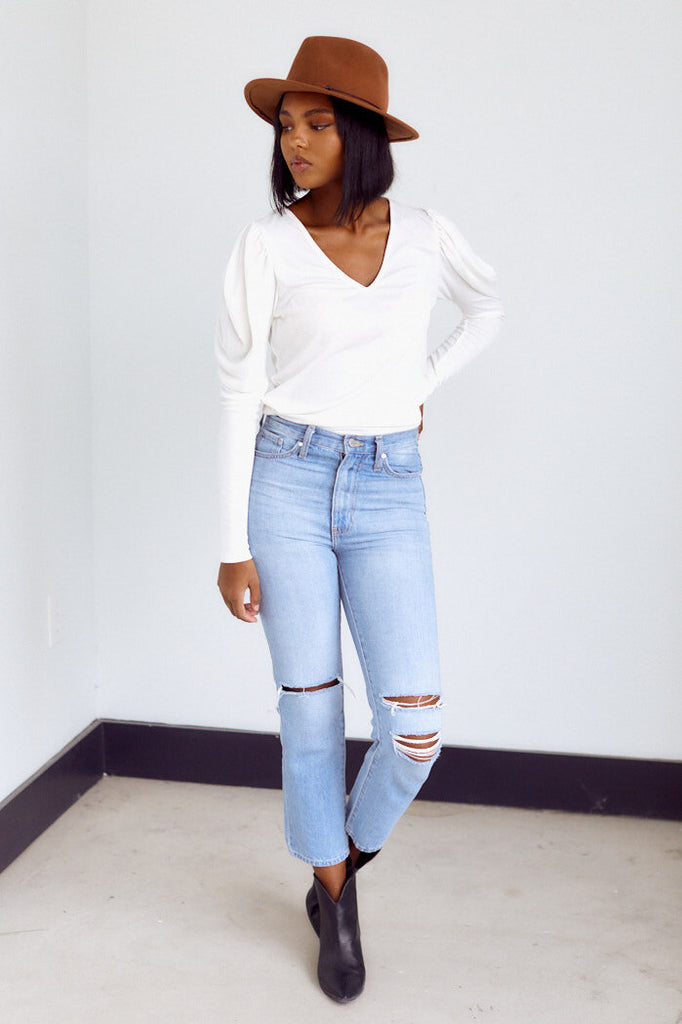 SALE - Annie Puff Sleeve Top - fab'rik