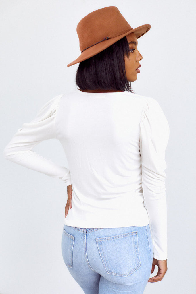 SALE - Annie Puff Sleeve Top - fab'rik
