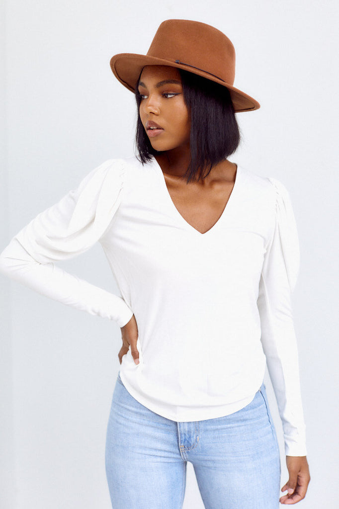SALE - Annie Puff Sleeve Top - fab'rik