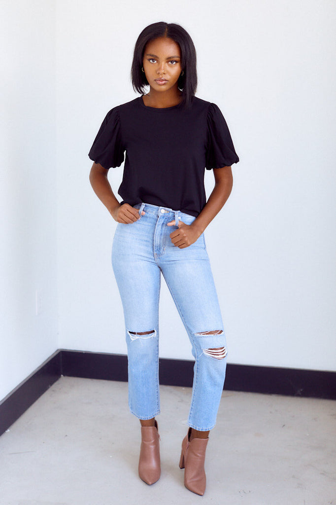 SALE - Aria Puff Sleeve Tee - fab'rik