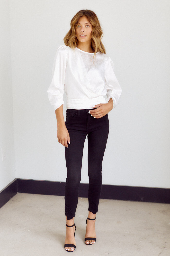 SALE - Loraine Wrap Style Blouse - fab'rik