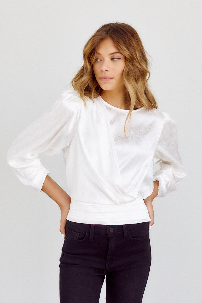 SALE - Loraine Wrap Style Blouse - fab'rik