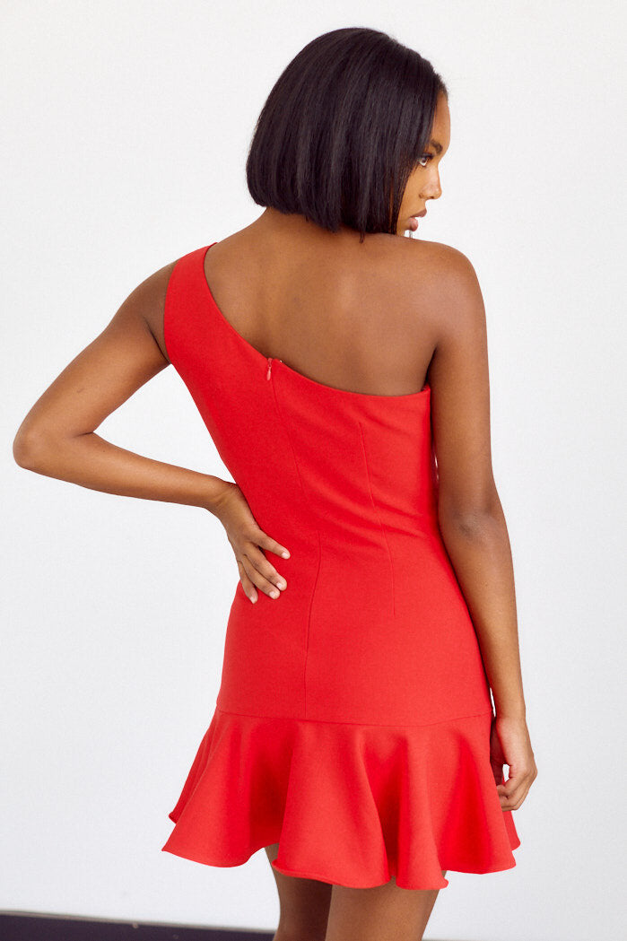 Carrollton One Shoulder Mini Dress - fab'rik