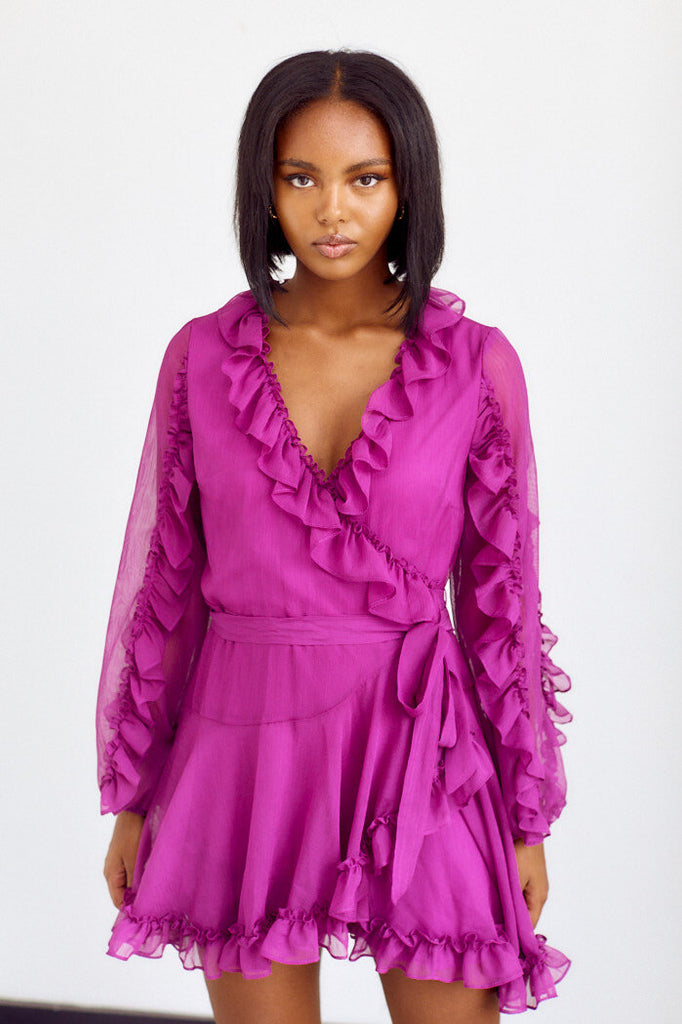 SALE - Argonna Ruffle Detail Mini Dress - fab'rik
