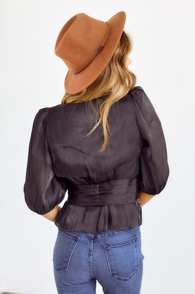 SALE - Seymour Puff Sleeve Blouse - fab'rik