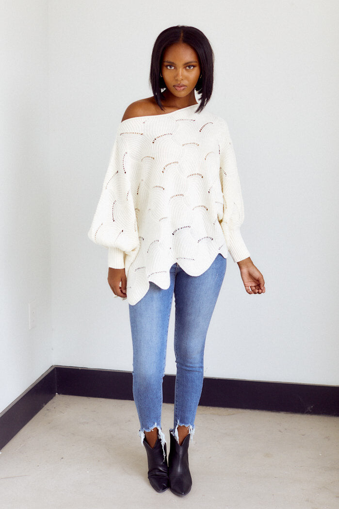 SALE - Olivia Open Knit Sweater - fab'rik
