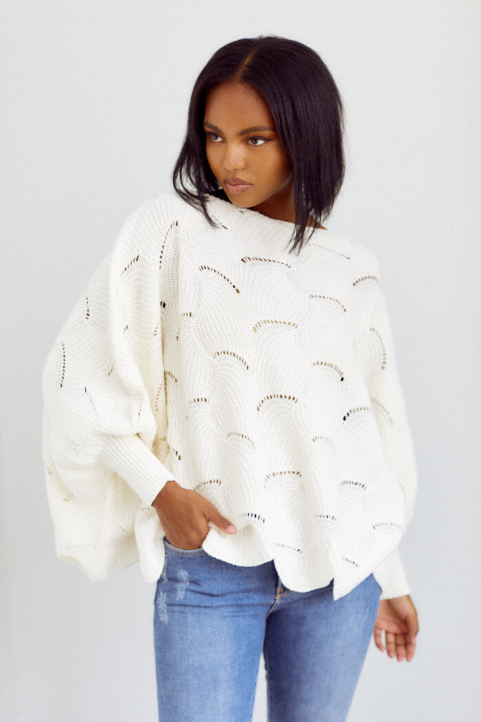 SALE - Olivia Open Knit Sweater - fab'rik