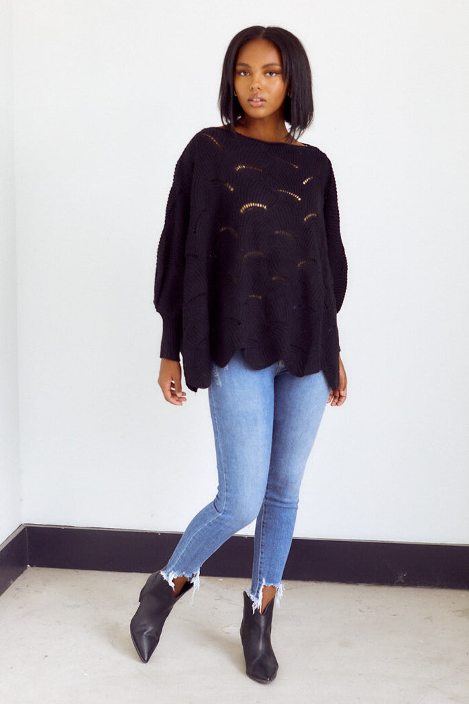 SALE - Olivia Open Knit Sweater - fab'rik