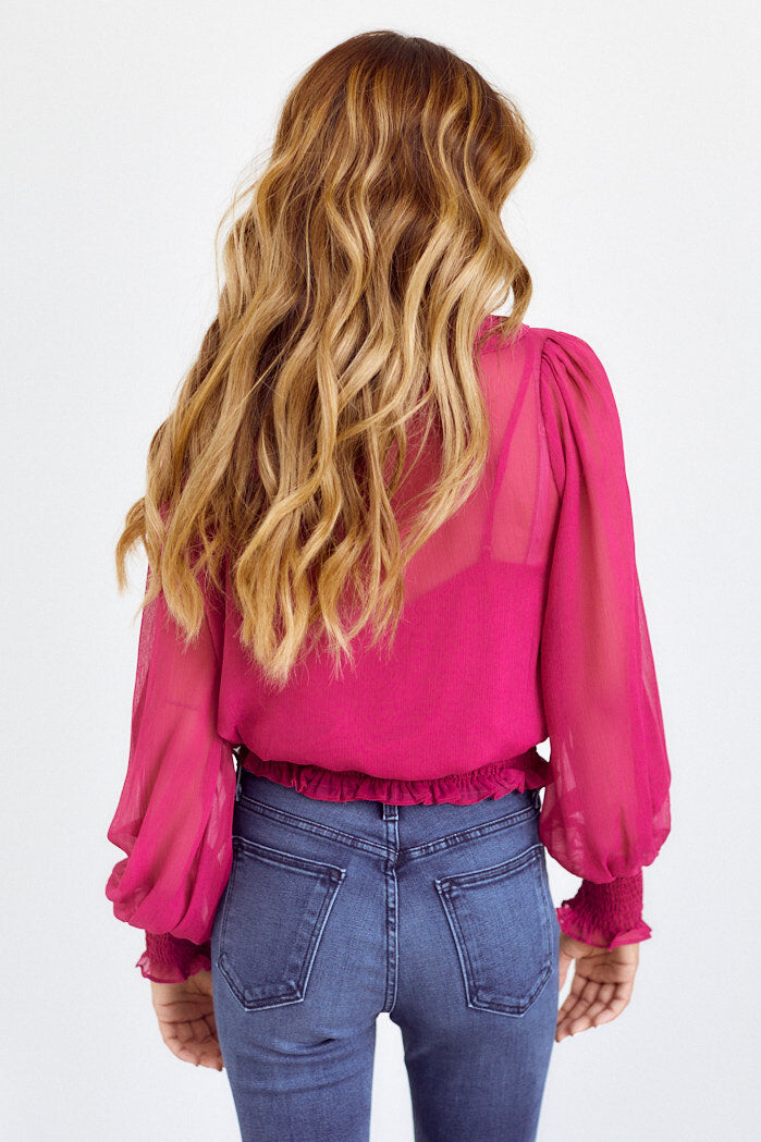 SALE - Tula Smocked Waist Blouse - fab'rik