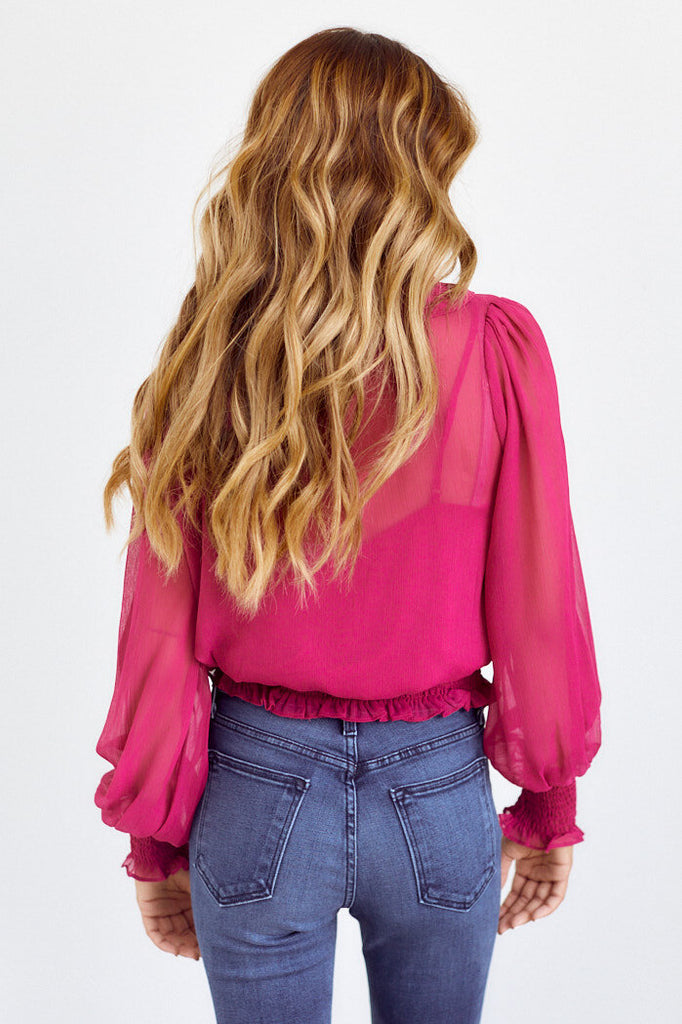 SALE - Tula Smocked Waist Blouse - fab'rik