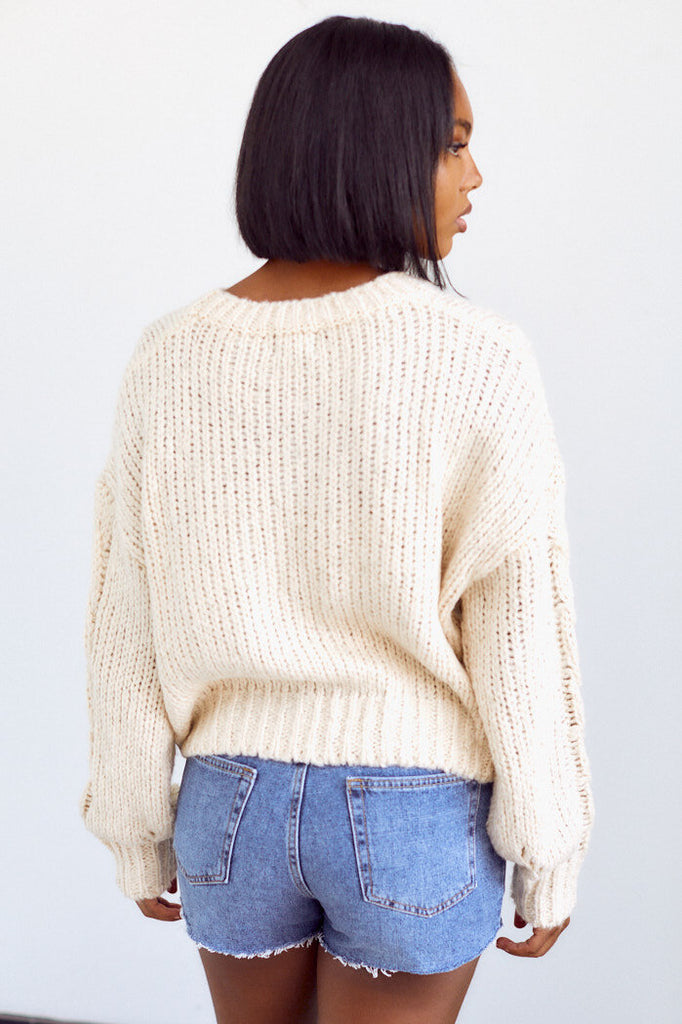 SALE - Prytania Open Knit Sweater - fab'rik