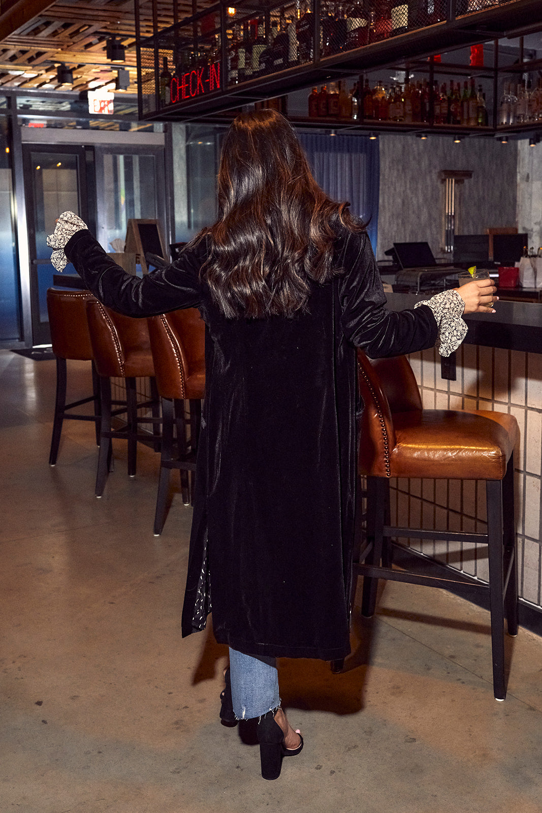 SALE - Lundi Velvet Duster Coat - fab'rik