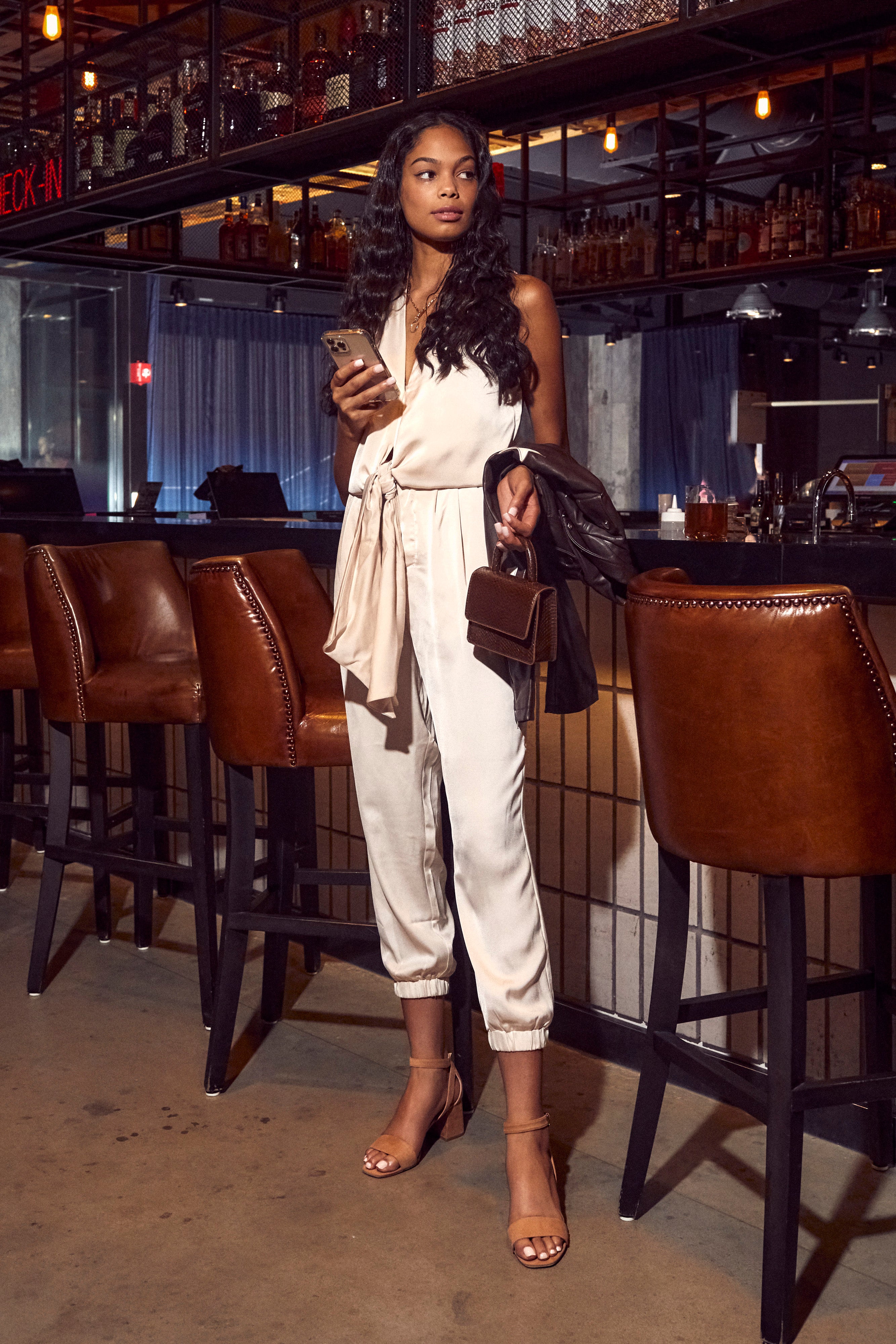 Hampton Tie Front Jumpsuit - fab'rik