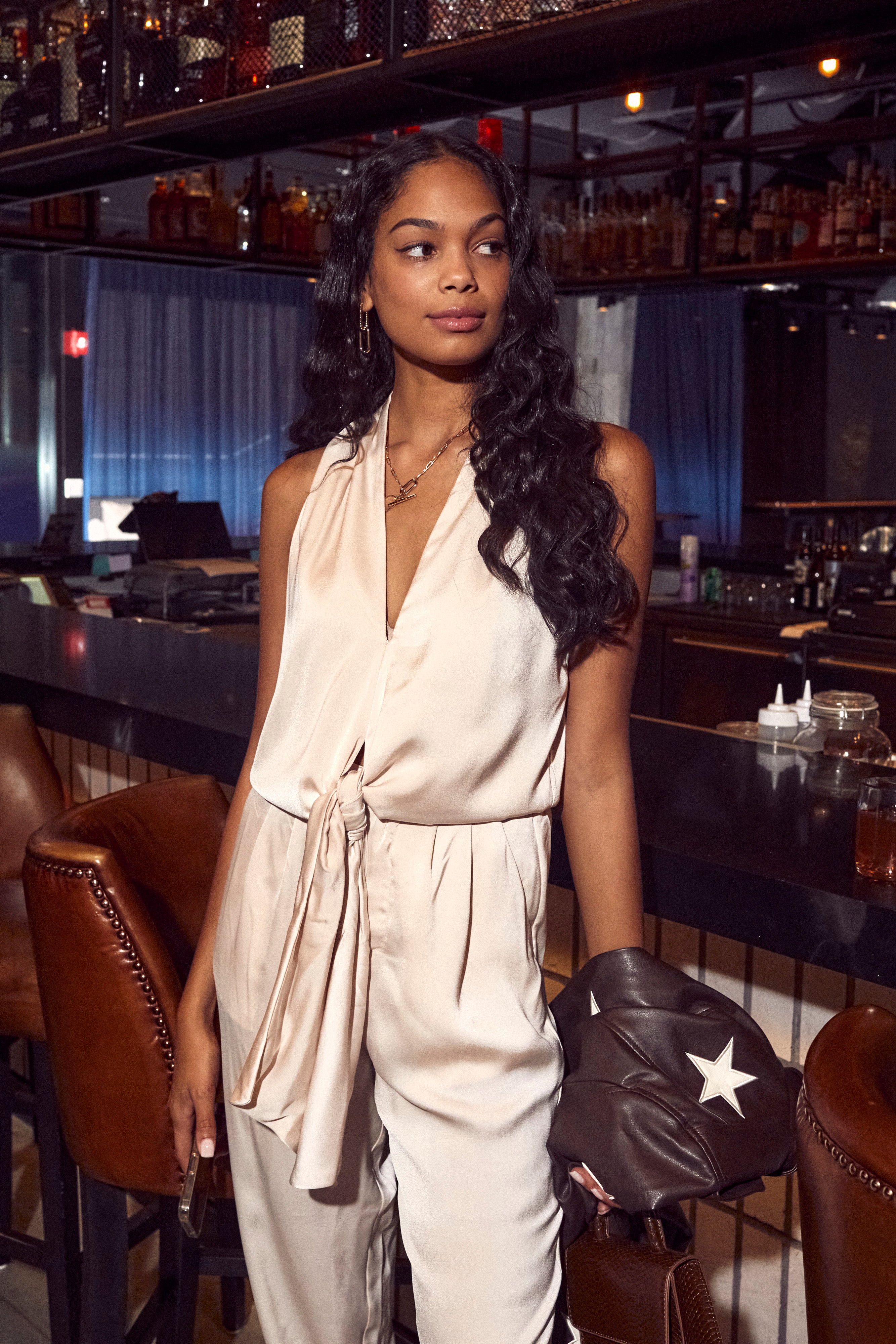 Hampton Tie Front Jumpsuit - fab'rik
