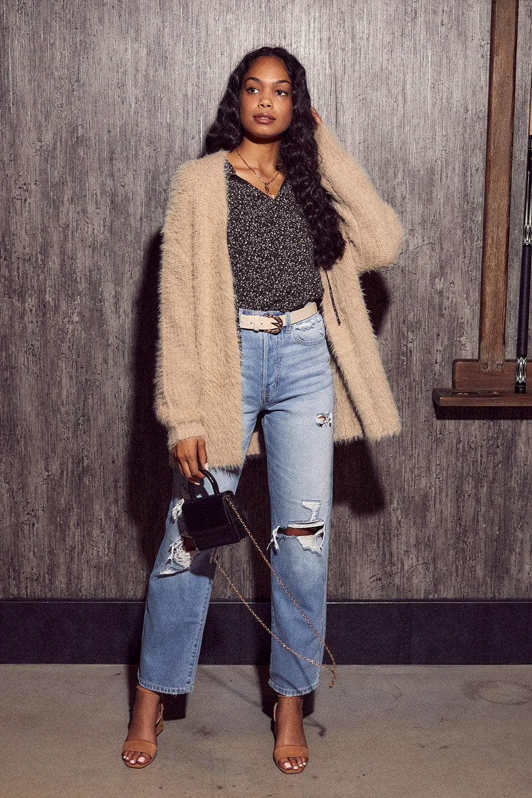 Denni Eyelash Knit Cardigan - fab'rik